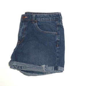 Cuffed Denim Shorts